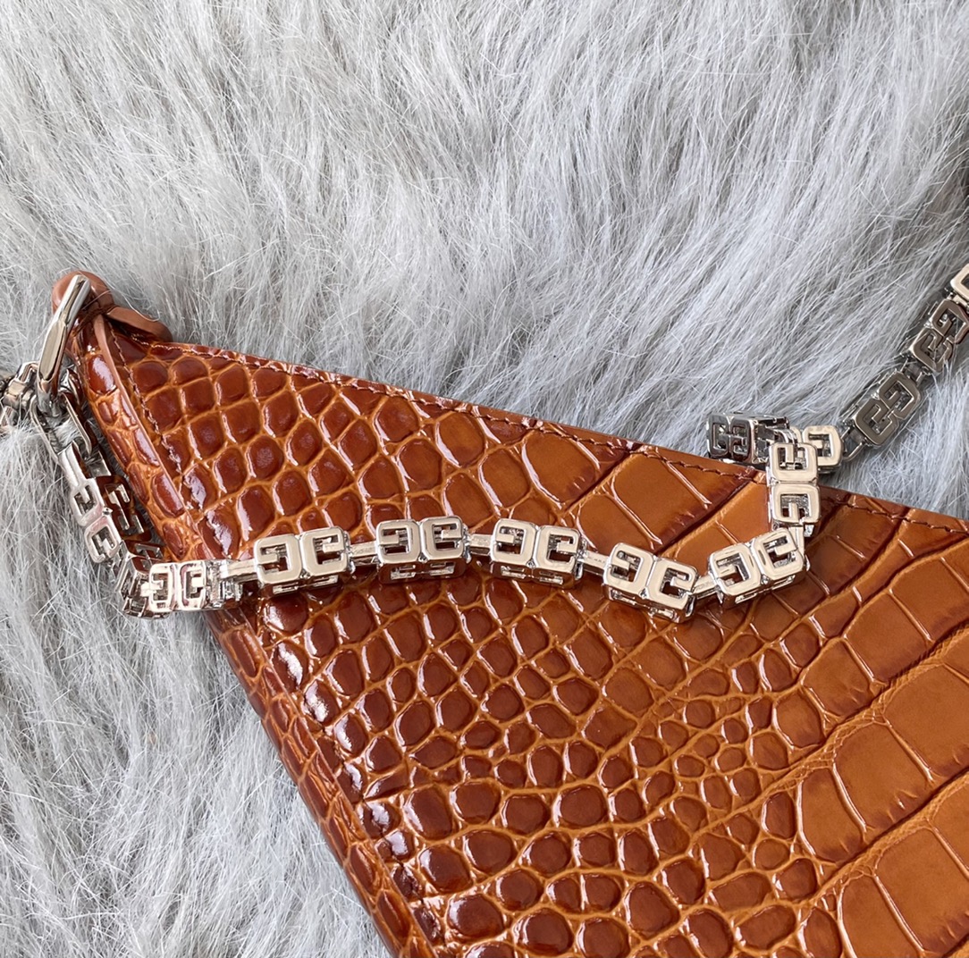 Bagsaaa Givenchy Cut-Out Small Shoulder Bag Brown - 27*27*6cm