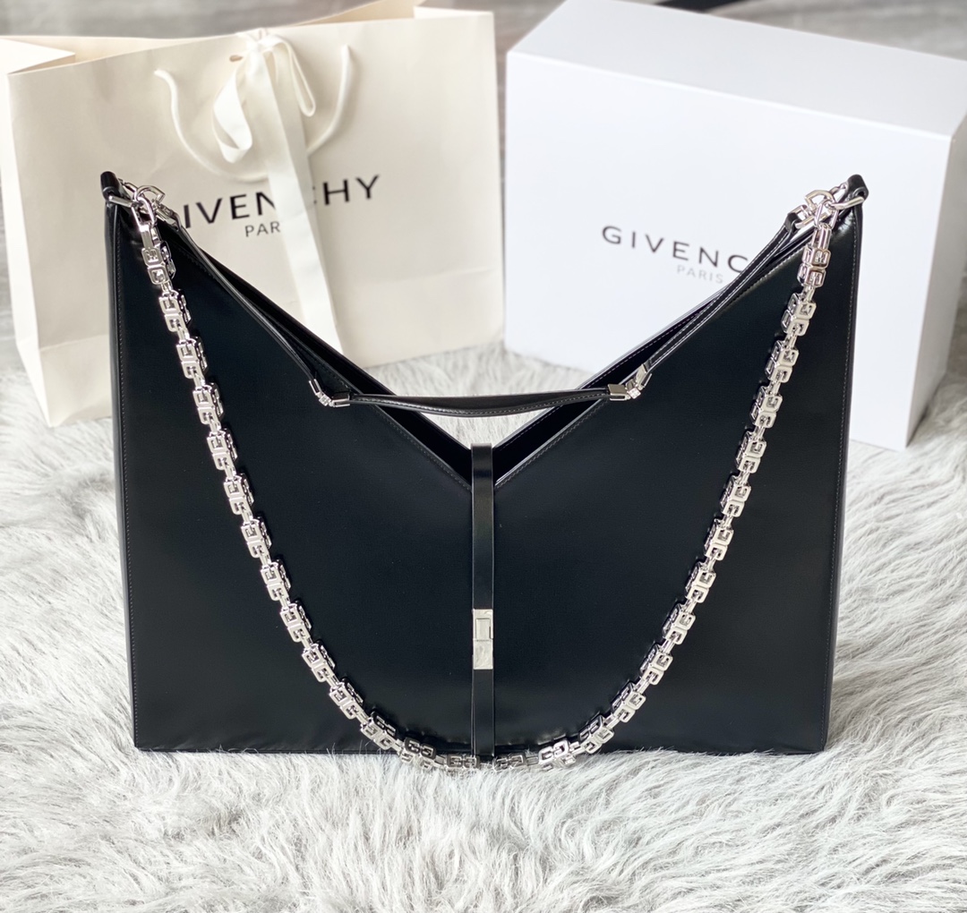 Bagsaaa Givenchy Cut-Out Large Shoulder Bag Black - 46*8*19cm