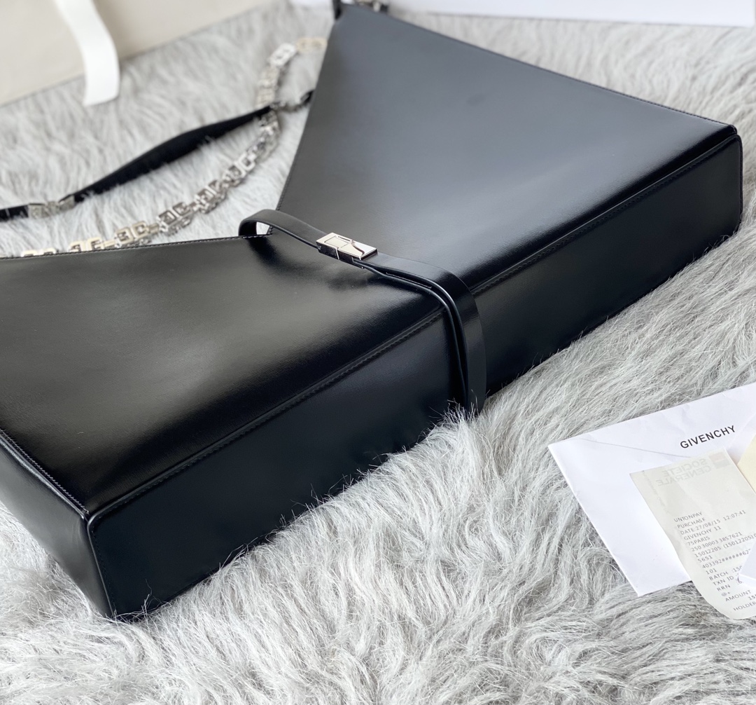 Bagsaaa Givenchy Cut-Out Large Shoulder Bag Black - 46*8*19cm