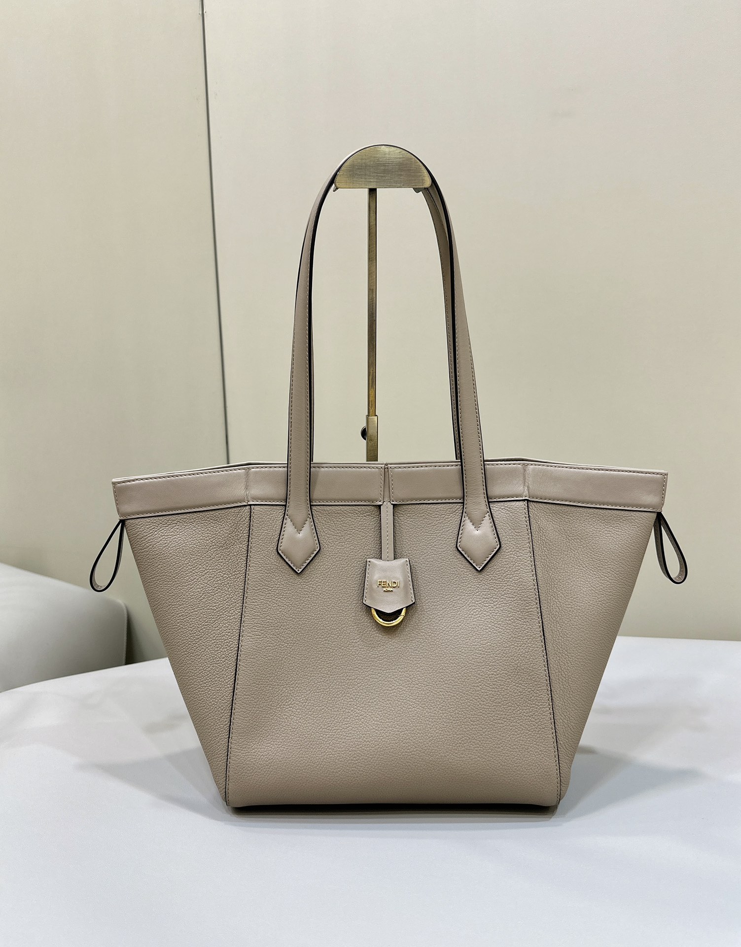 Bagsaaa F**di Origami Medium Dove grey leather bag that can be transformed