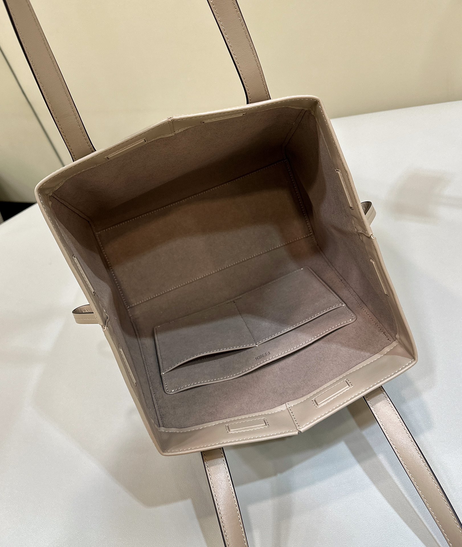 Bagsaaa F**di Origami Medium Dove grey leather bag that can be transformed