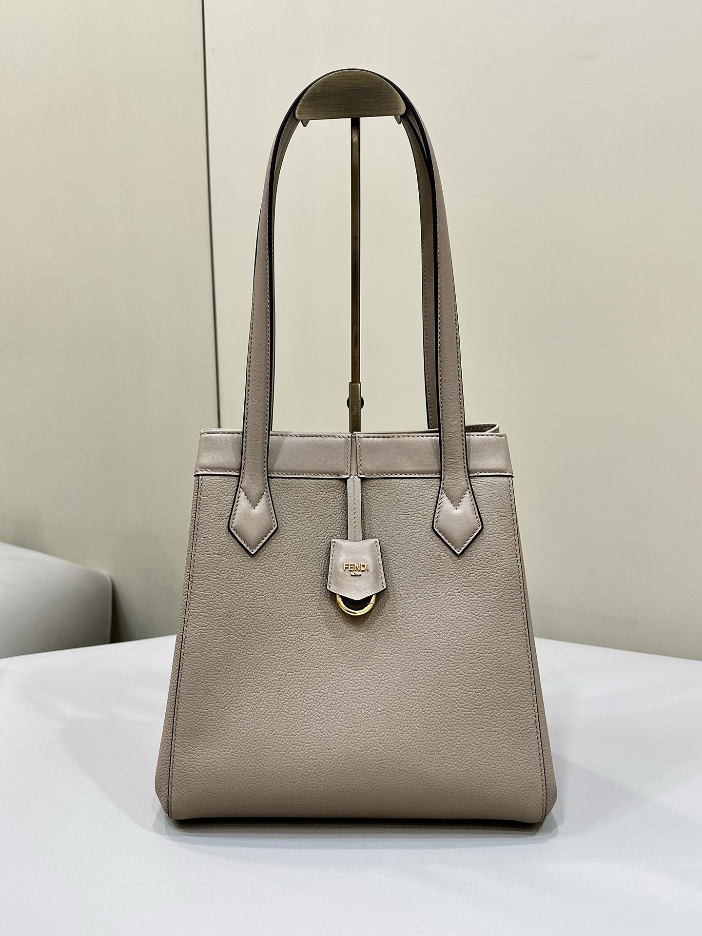 Bagsaaa F**di Origami Medium Dove grey leather bag that can be transformed