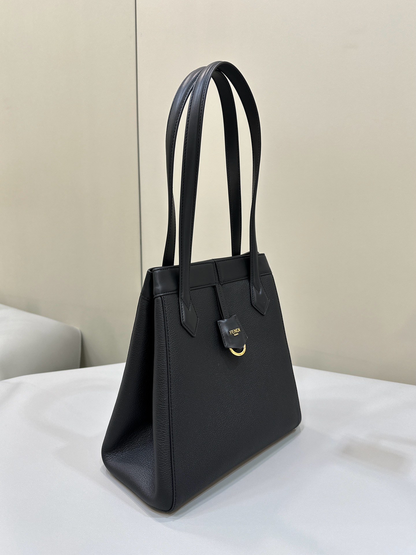 Bagsaaa F**di Origami Medium Black leather bag that can be transformed