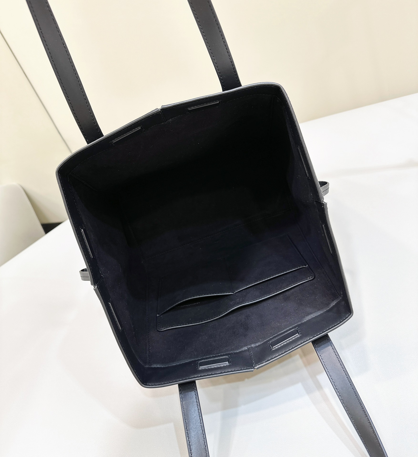 Bagsaaa F**di Origami Medium Black leather bag that can be transformed