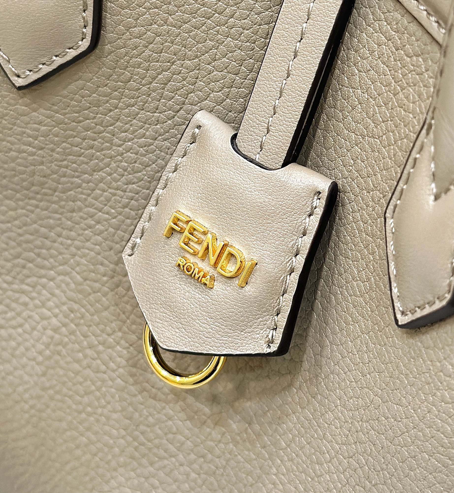 Bagsaaa F**di Origami Mini Dove grey leather bag that can be transformed