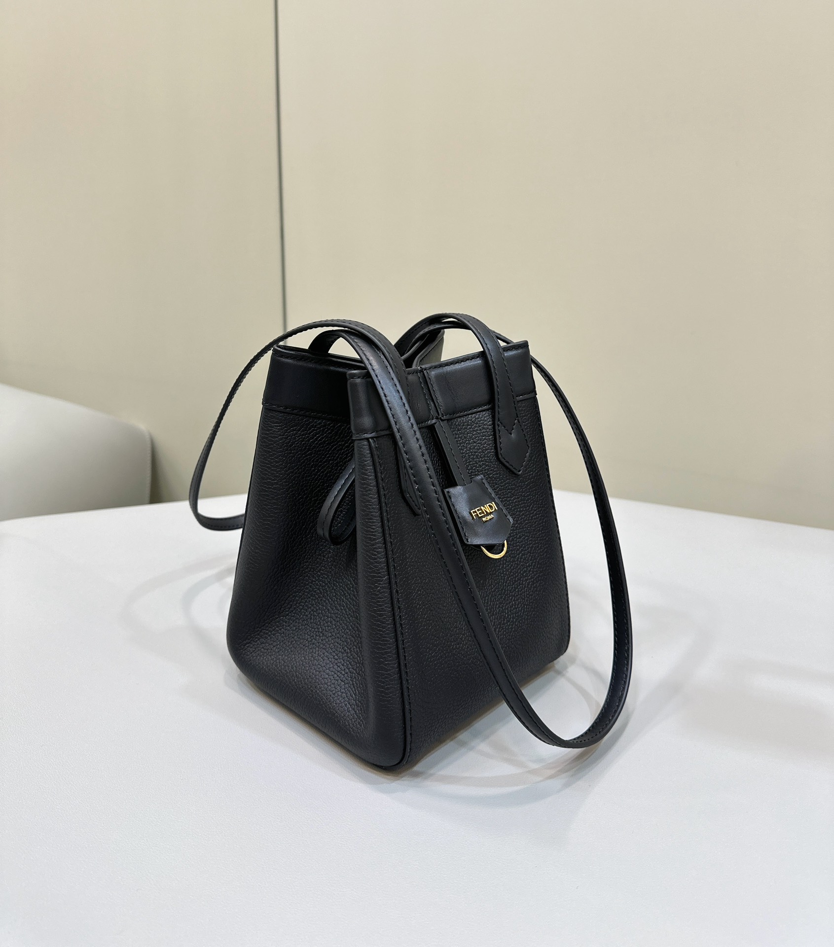 Bagsaaa F**di Origami Mini Black leather bag that can be transformed