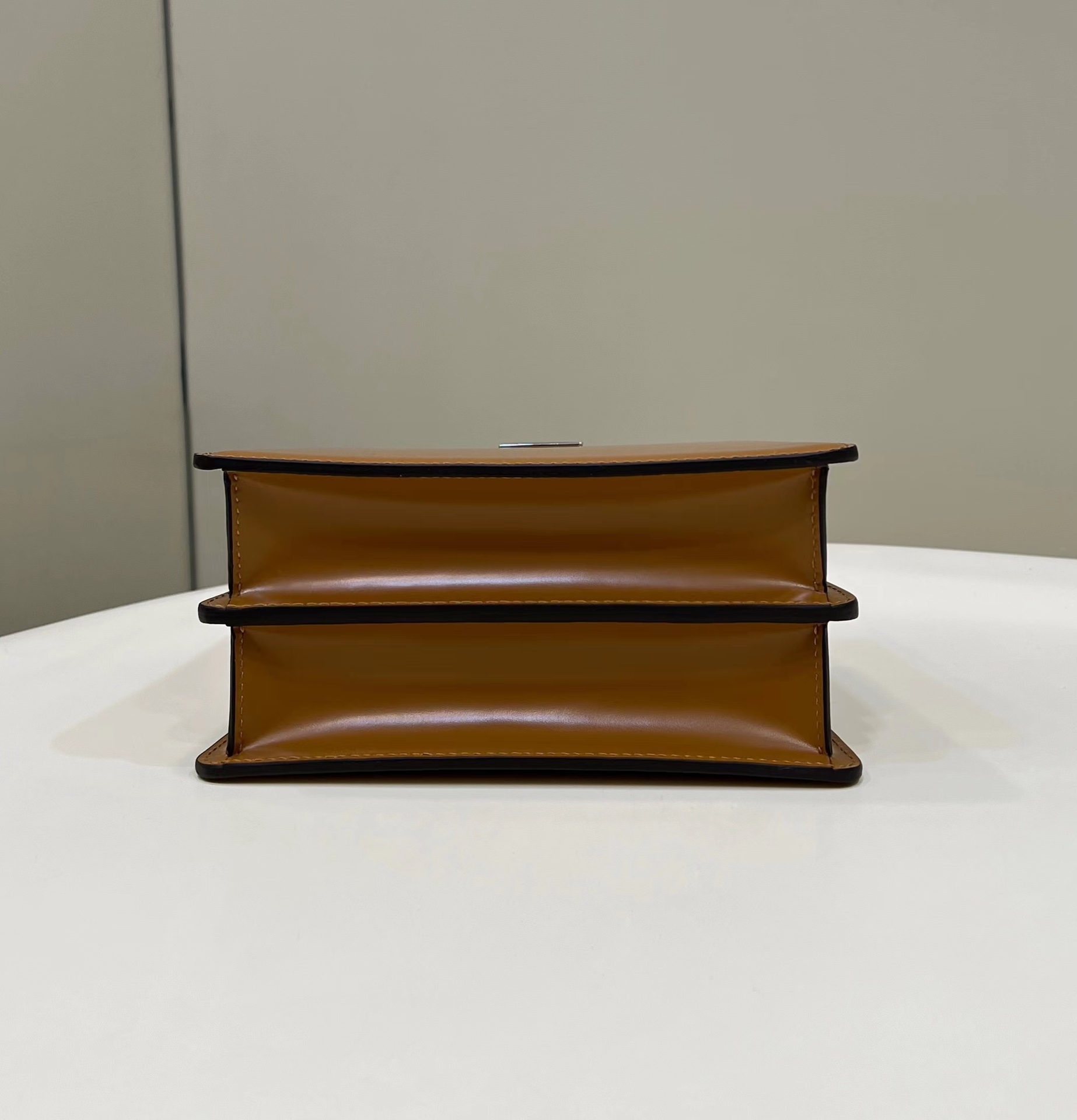 Bagsaaa F**di Mini Peekaboo Cut Petite Tan Leather Bag