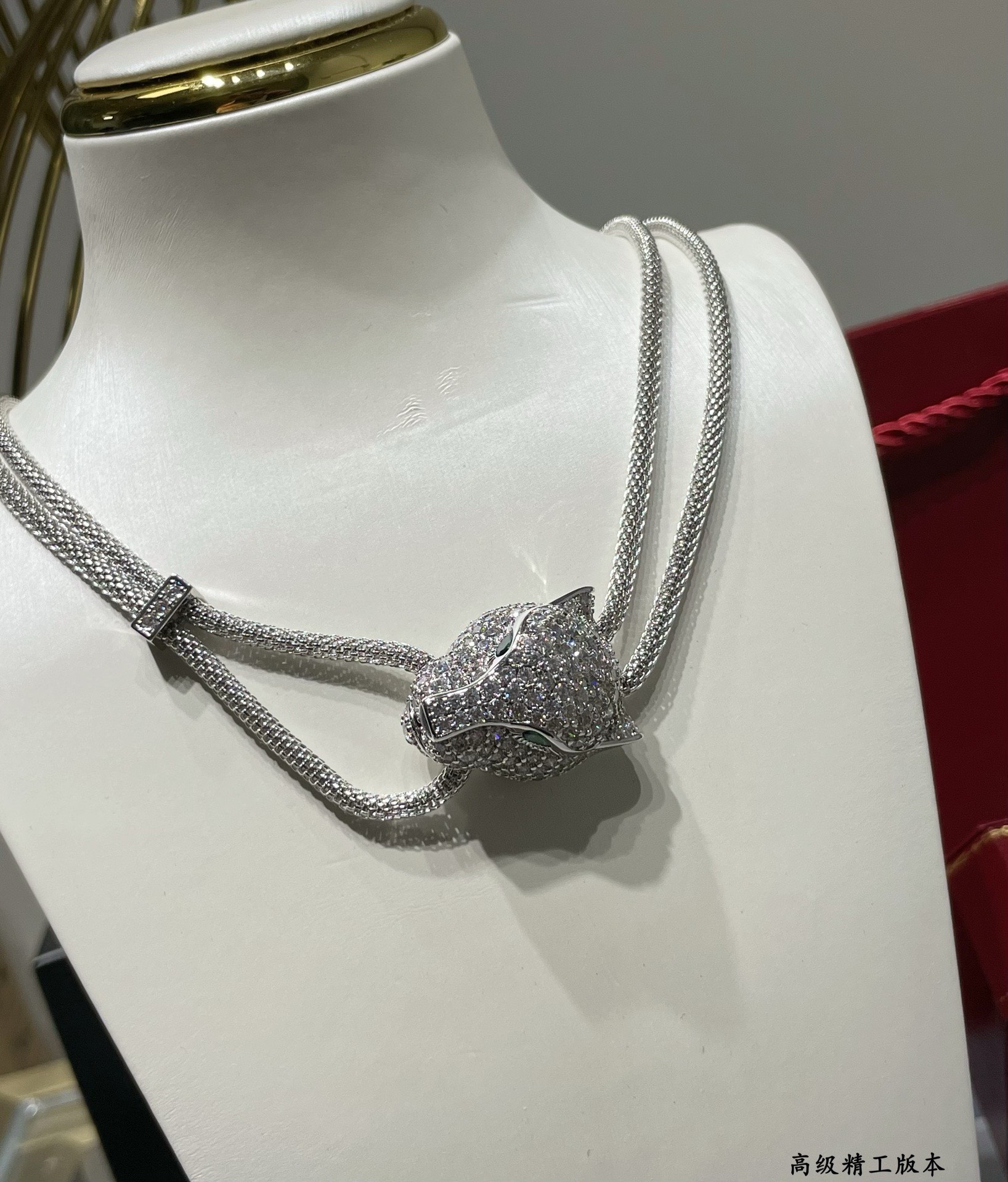 Bagsaaa Ca*t1er Panthere D1am0nd & 18K Necklace