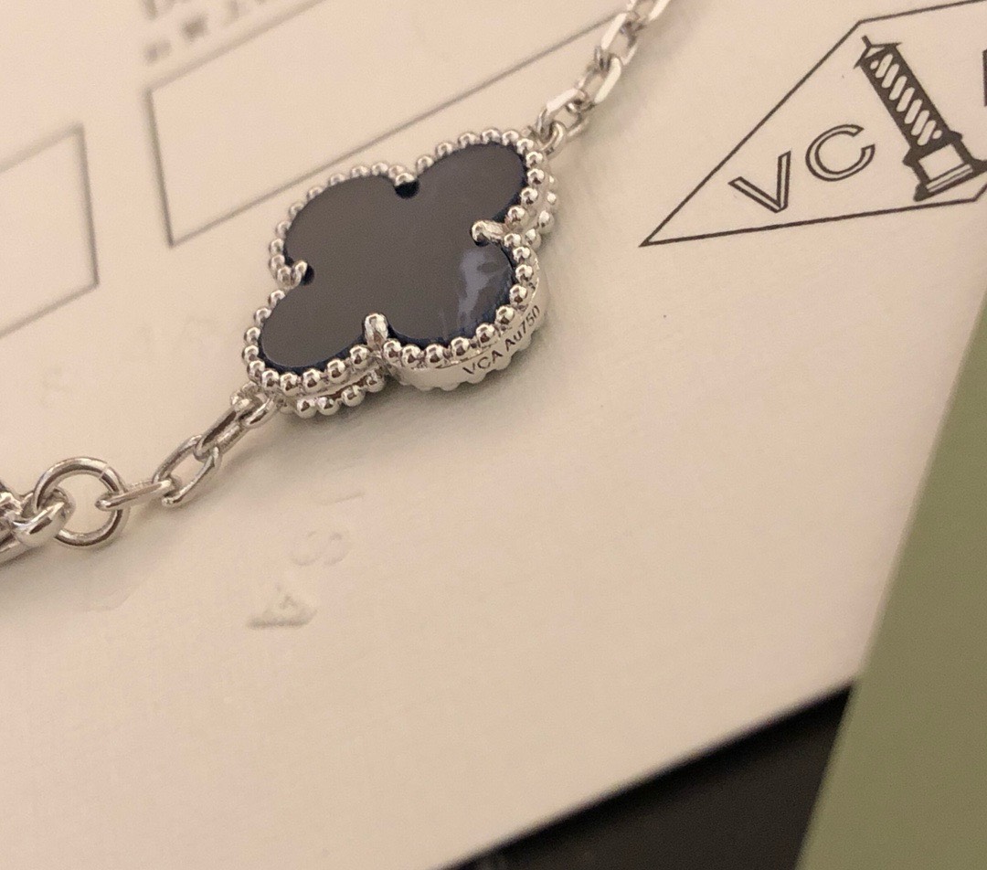 Bagsaaa V*n Cl**f & Arp*1s Alhambra Silver Bracelet 5 motifs
