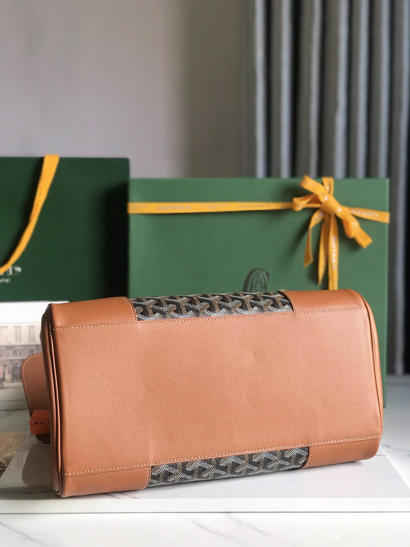 Bagsaaa G09ard Brown & Black Saigon Bag - 34x18x24cm