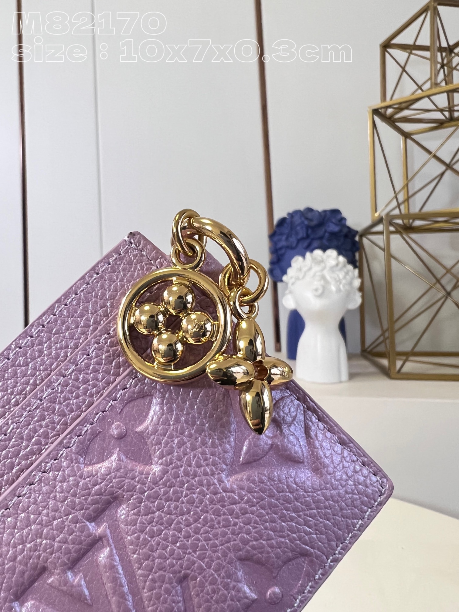 Bagsaaa L0vis Vvtt0n Charms Monogram Empreinte Pink Card Holder