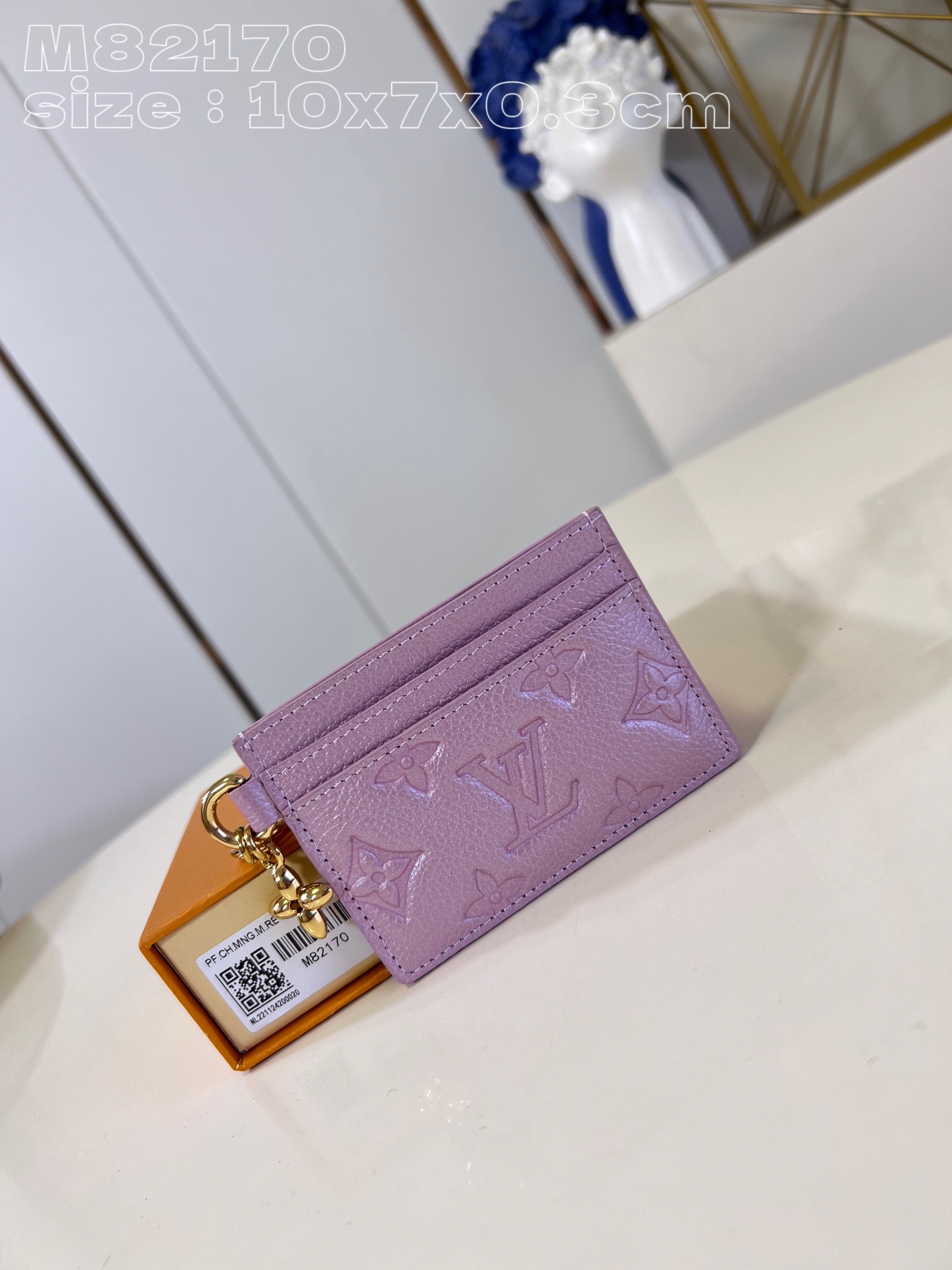 Bagsaaa L0vis Vvtt0n Charms Monogram Empreinte Pink Card Holder