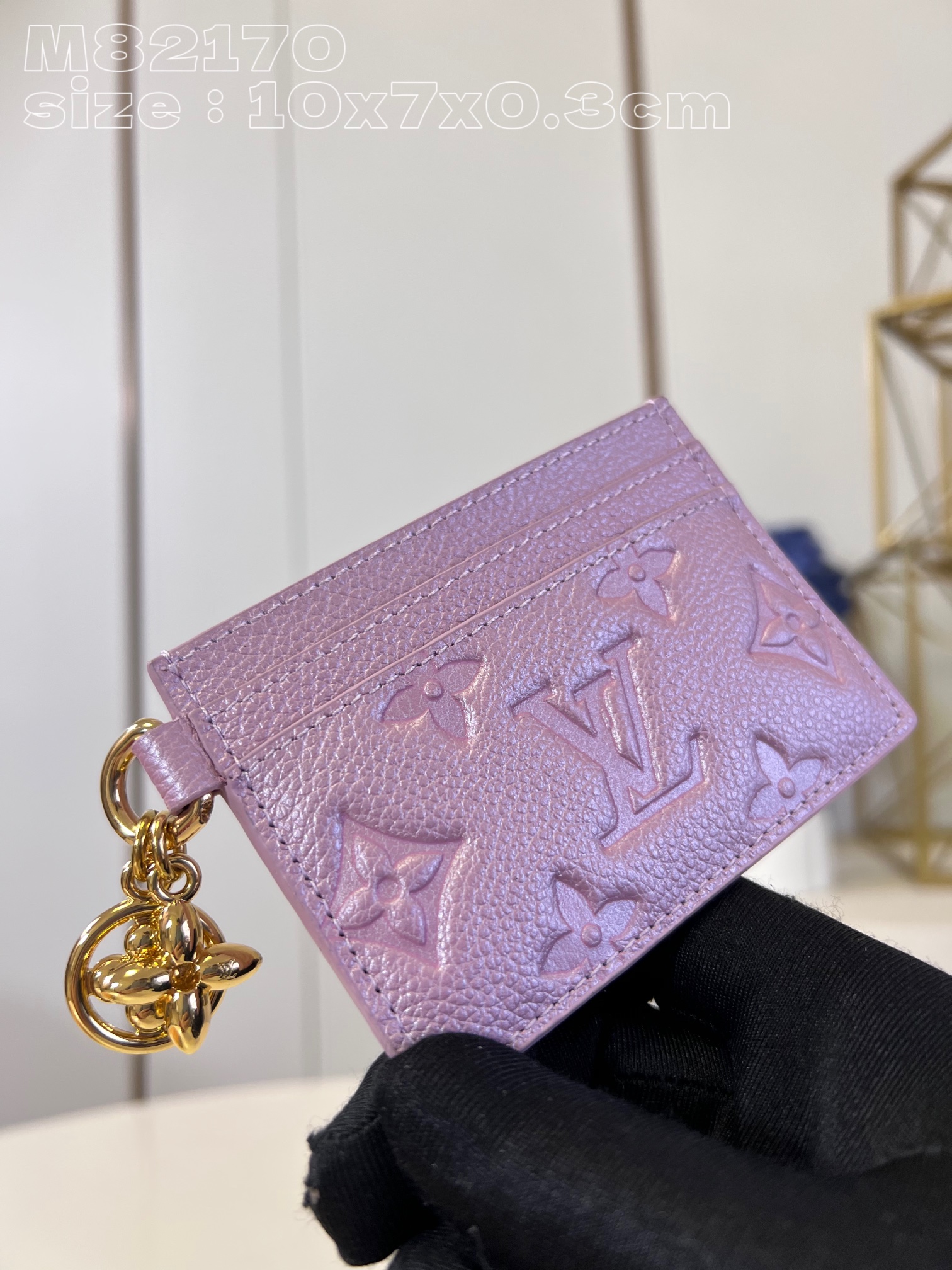 Bagsaaa L0vis Vvtt0n Charms Monogram Empreinte Pink Card Holder