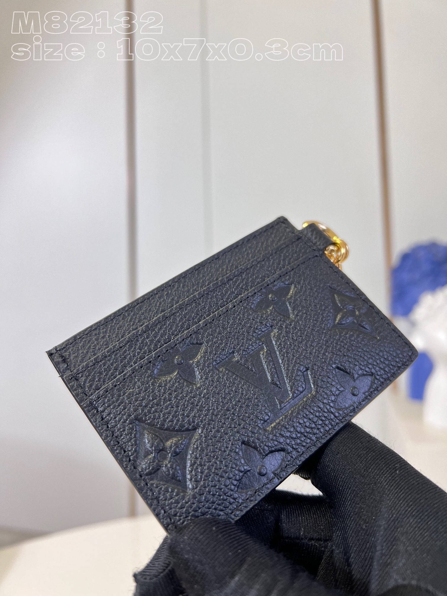 Bagsaaa L0vis Vvtt0n Charms Monogram Empreinte Black Card Holder