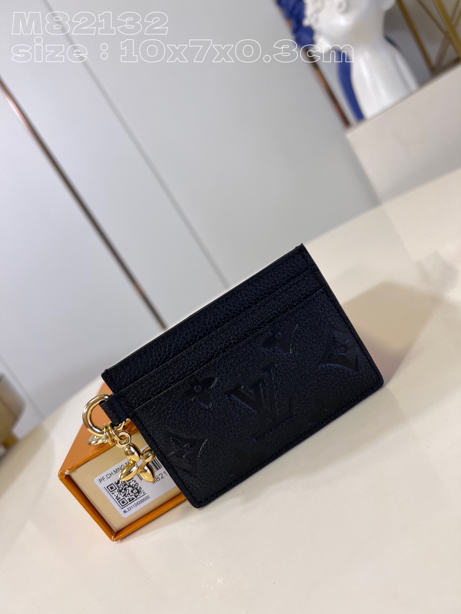 Bagsaaa L0vis Vvtt0n Charms Monogram Empreinte Black Card Holder