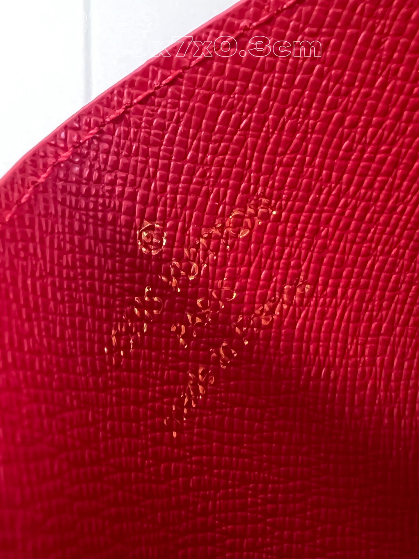Bagsaaa L0vis Vvtt0n Charms Monogram Canvas Red Card Holder