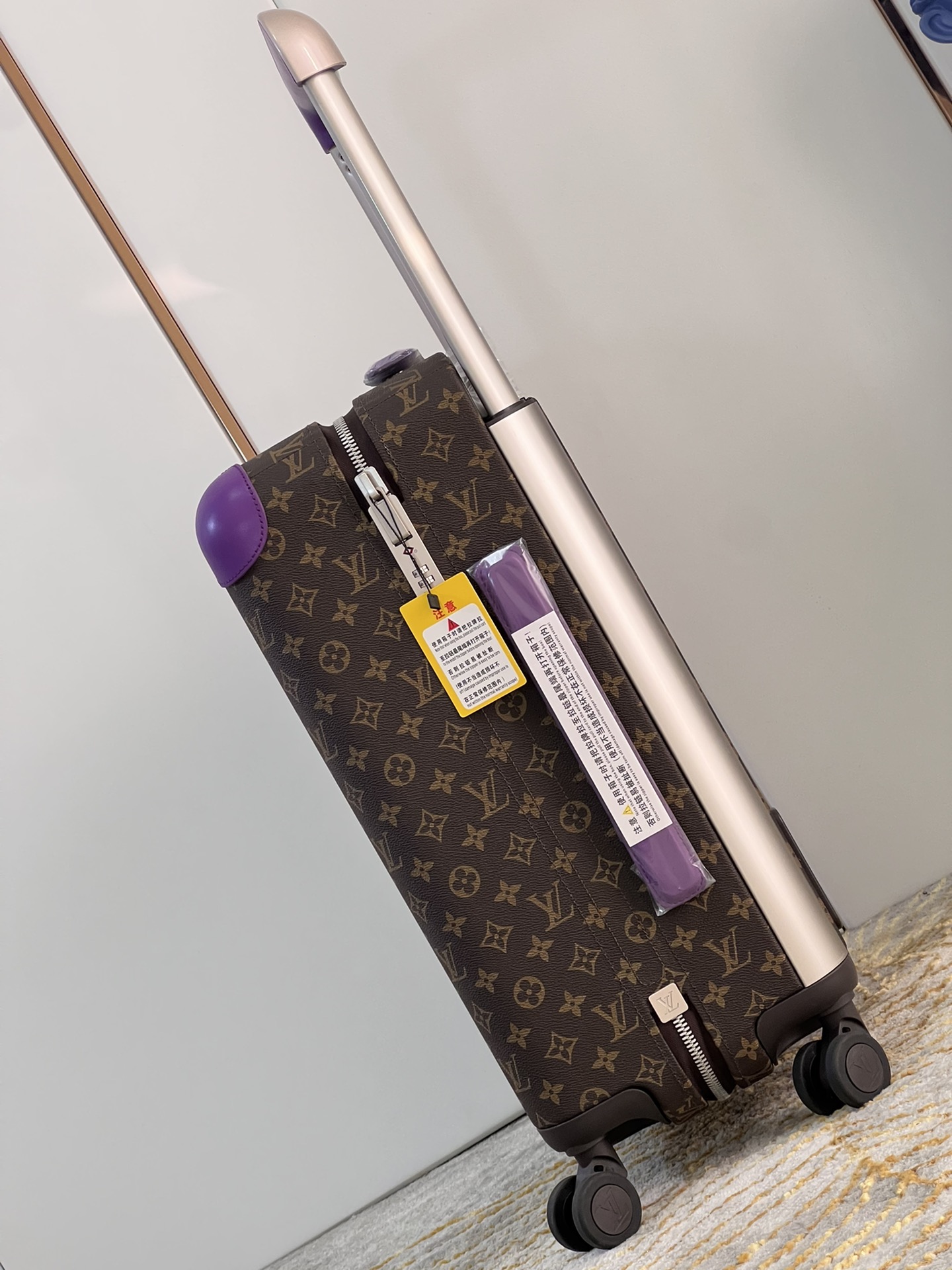 Bagsaaa L0vis Vvtt0n Monogram canvas Rolling Luggage Purple - 35*23*53CM