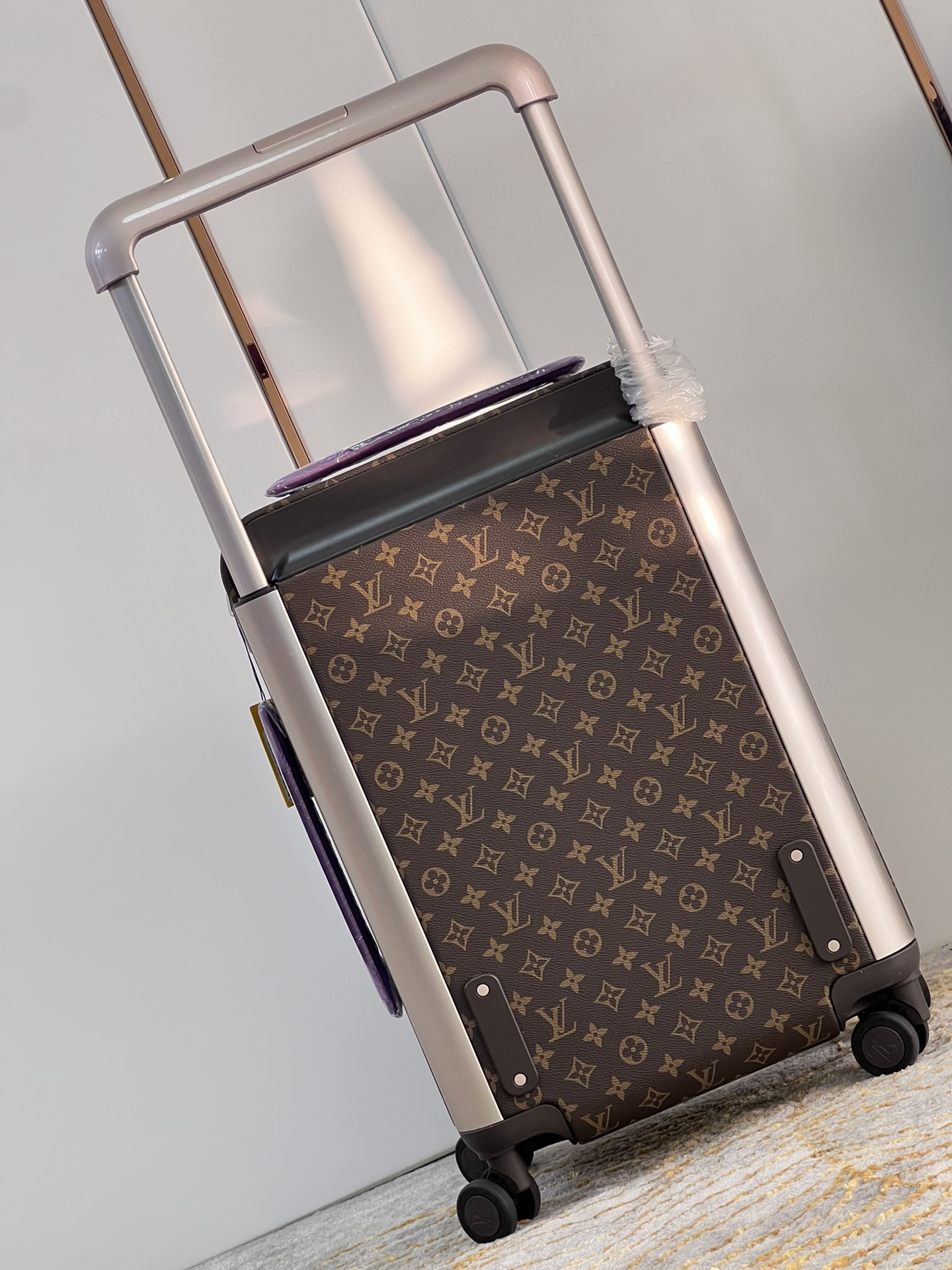 Bagsaaa L0vis Vvtt0n Monogram canvas Rolling Luggage Purple - 35*23*53CM