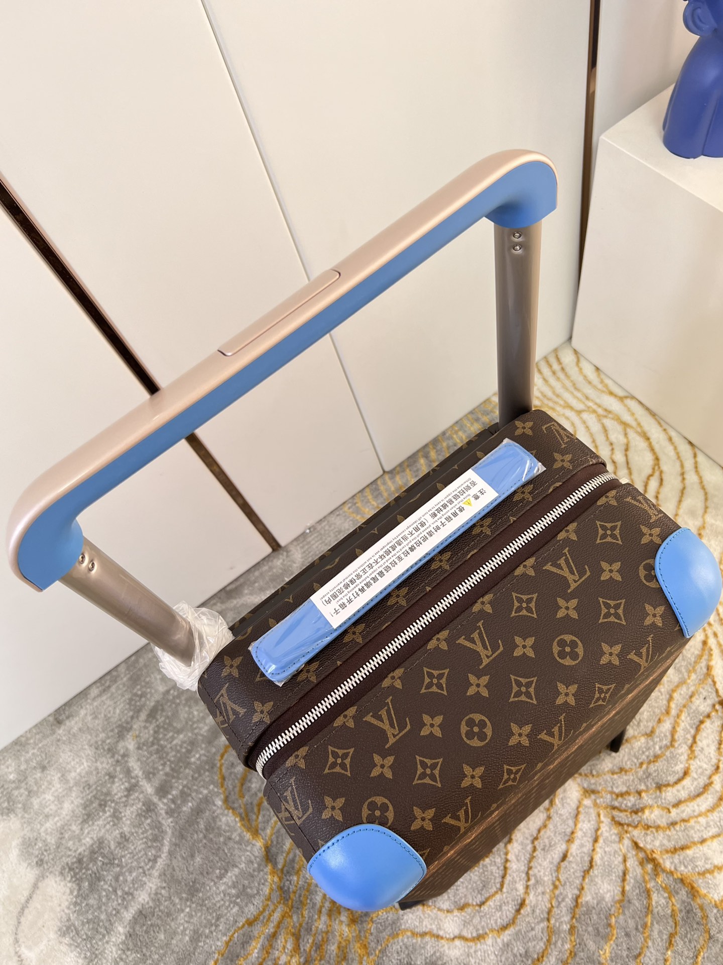 Bagsaaa L0vis Vvtt0n Monogram canvas Rolling Luggage Blue - 35*23*53CM