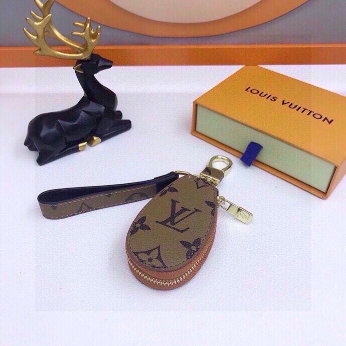 Bagsaaa L0vis Vvtt0n Key Holder Monogram Brown