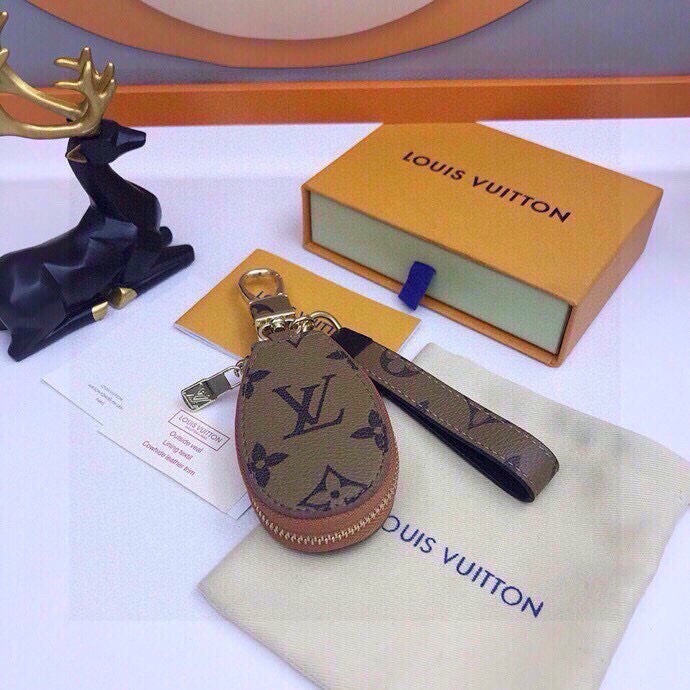 Bagsaaa L0vis Vvtt0n Key Holder Monogram Brown