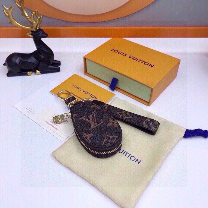 Bagsaaa L0vis Vvtt0n Key Holder Monogram Dark Brown