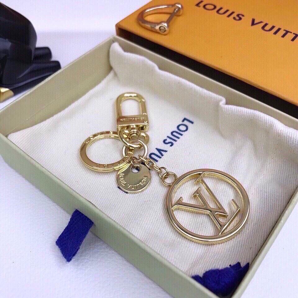 Bagsaaa L0vis Vvtt0n Circle LV Key Chain and Bag Charm