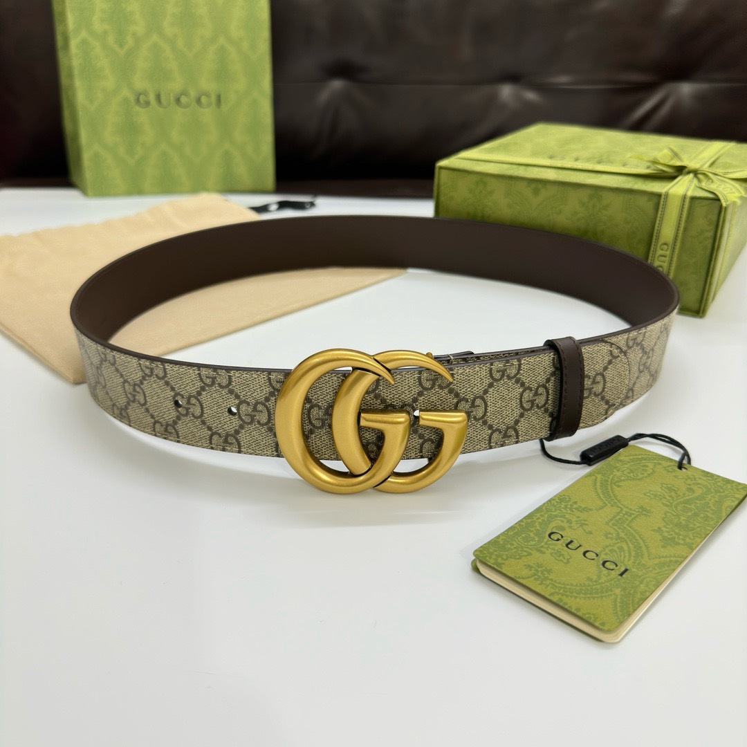 Bagsaaa Gvc*1 GG Ebony Belt 3.8cm