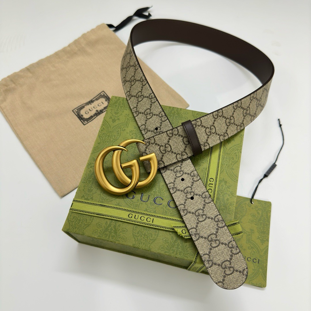 Bagsaaa Gvc*1 GG Ebony Belt 3.8cm