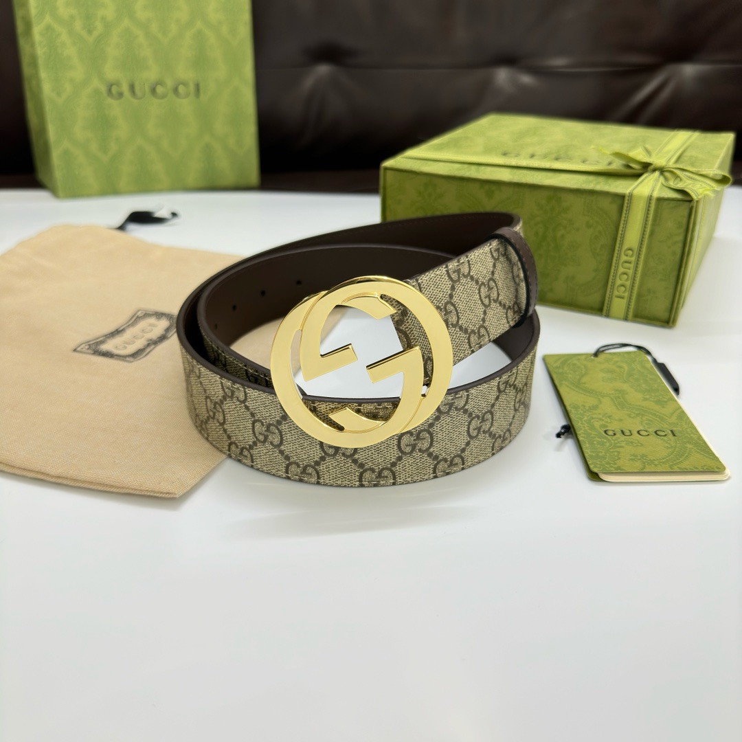 Bagsaaa Gvc*1 GG Ebony Belt 3.8cm