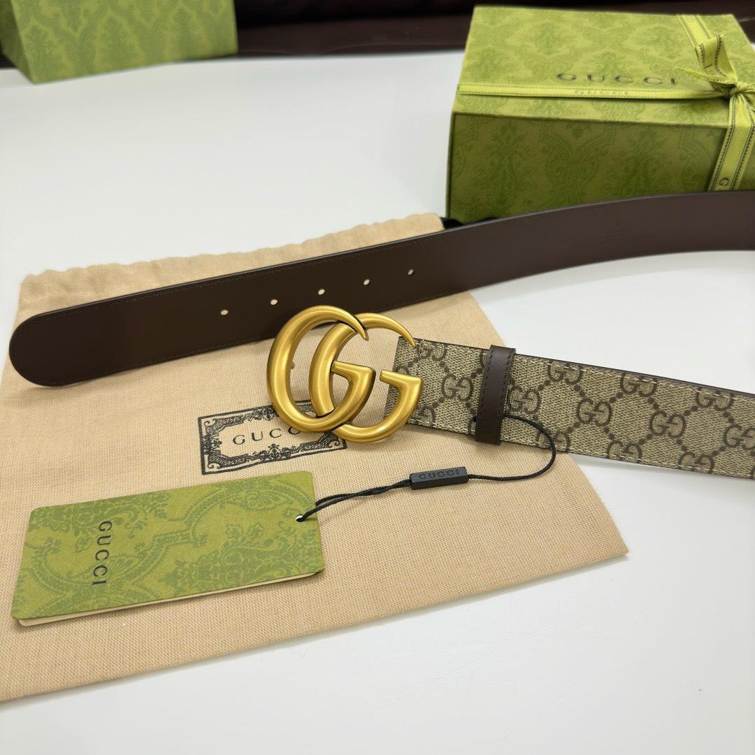 Bagsaaa Gvc*1 GG Ebony Belt 3.8cm