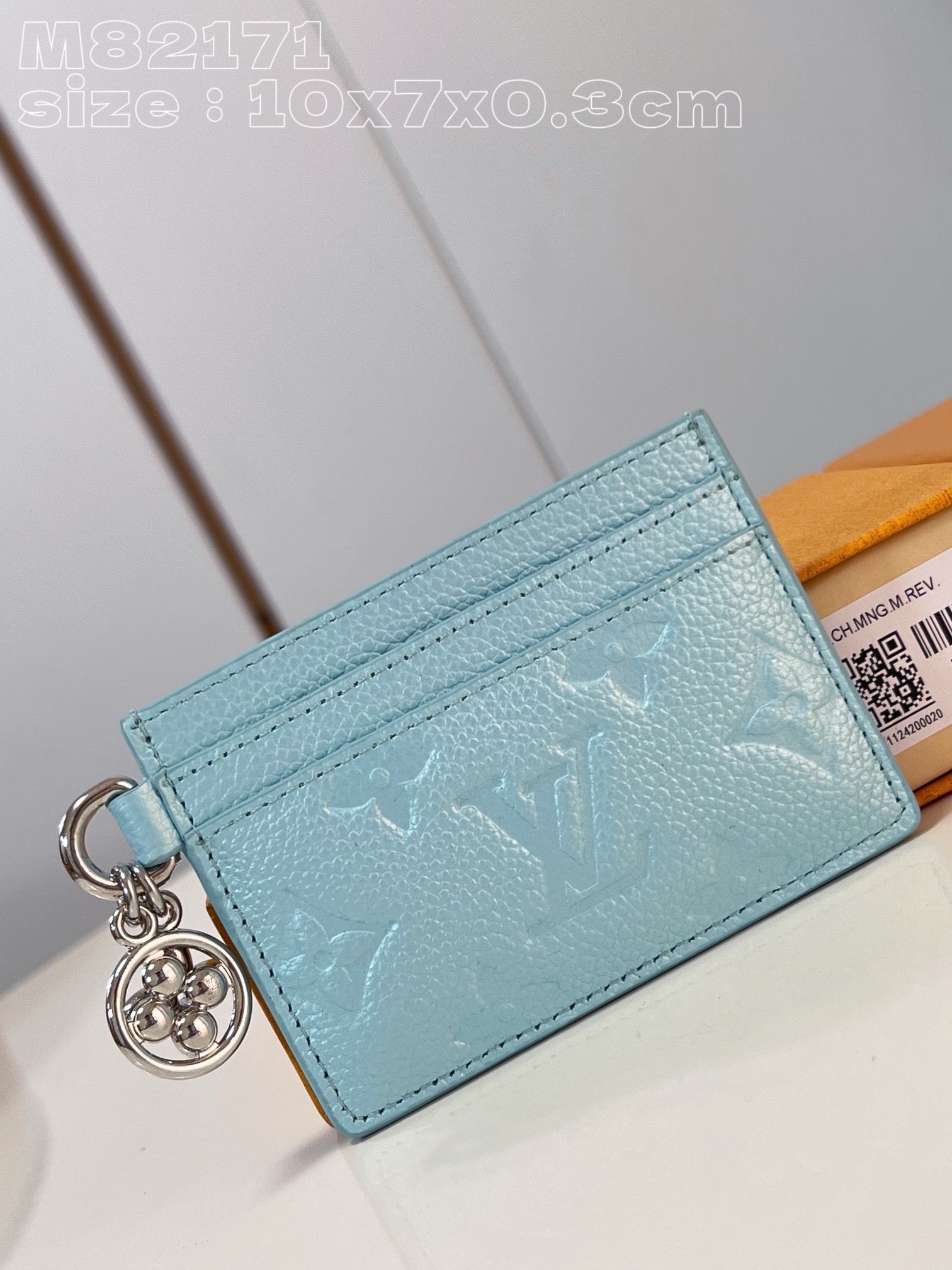 Bagsaaa L0vis Vvtt0n Charms Monogram Empreinte Blue Card Holder