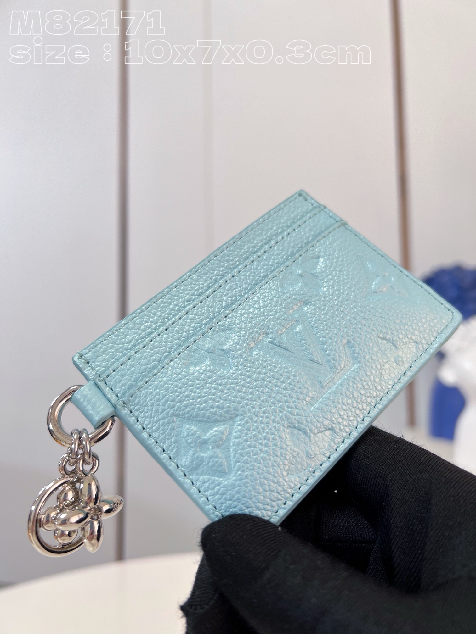 Bagsaaa L0vis Vvtt0n Charms Monogram Empreinte Blue Card Holder