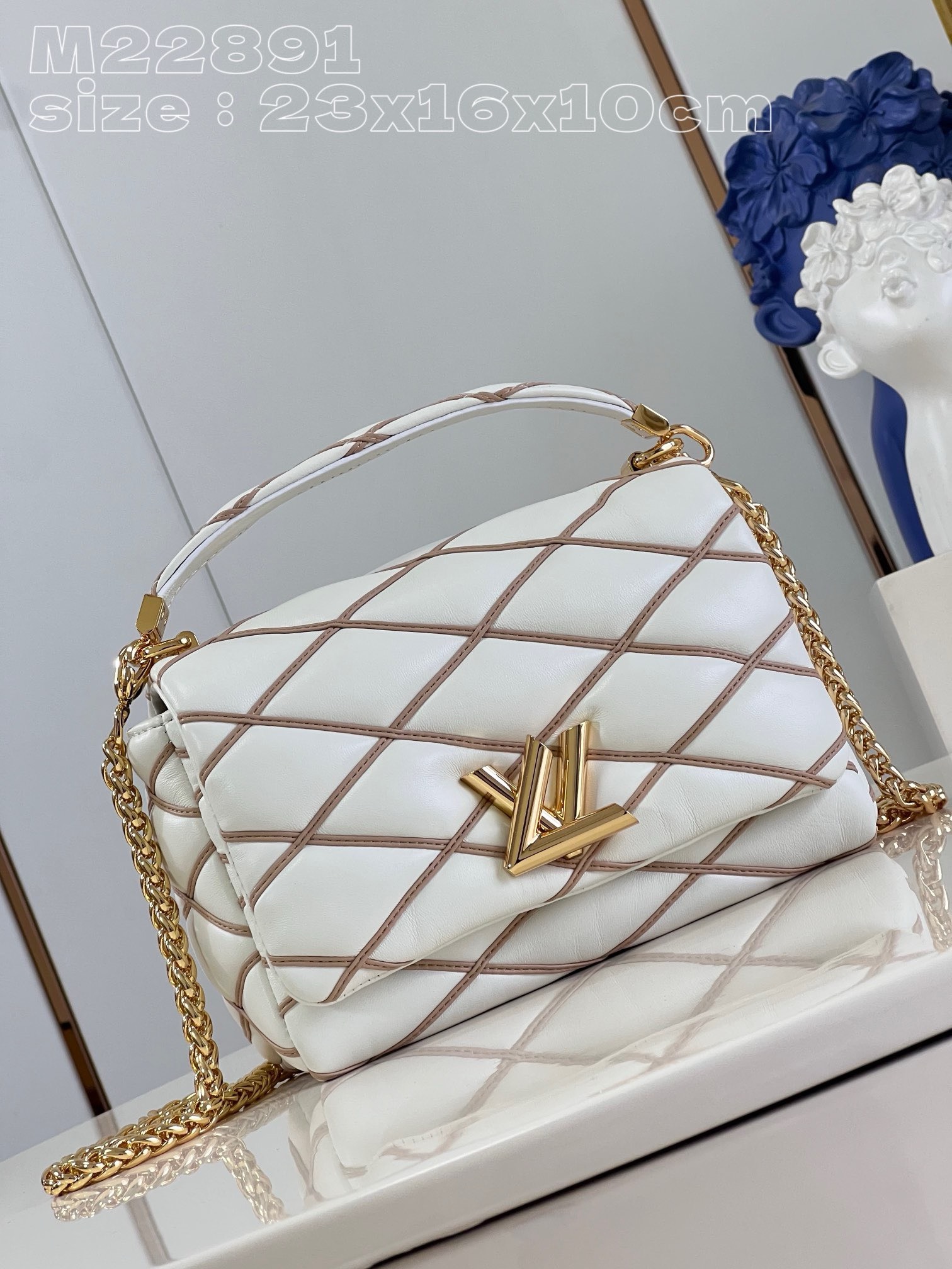 Bagsaaa L0vis Vvtt0n M25060 GO-14 MM Cream Beige - 23 x 16 x 10 cm