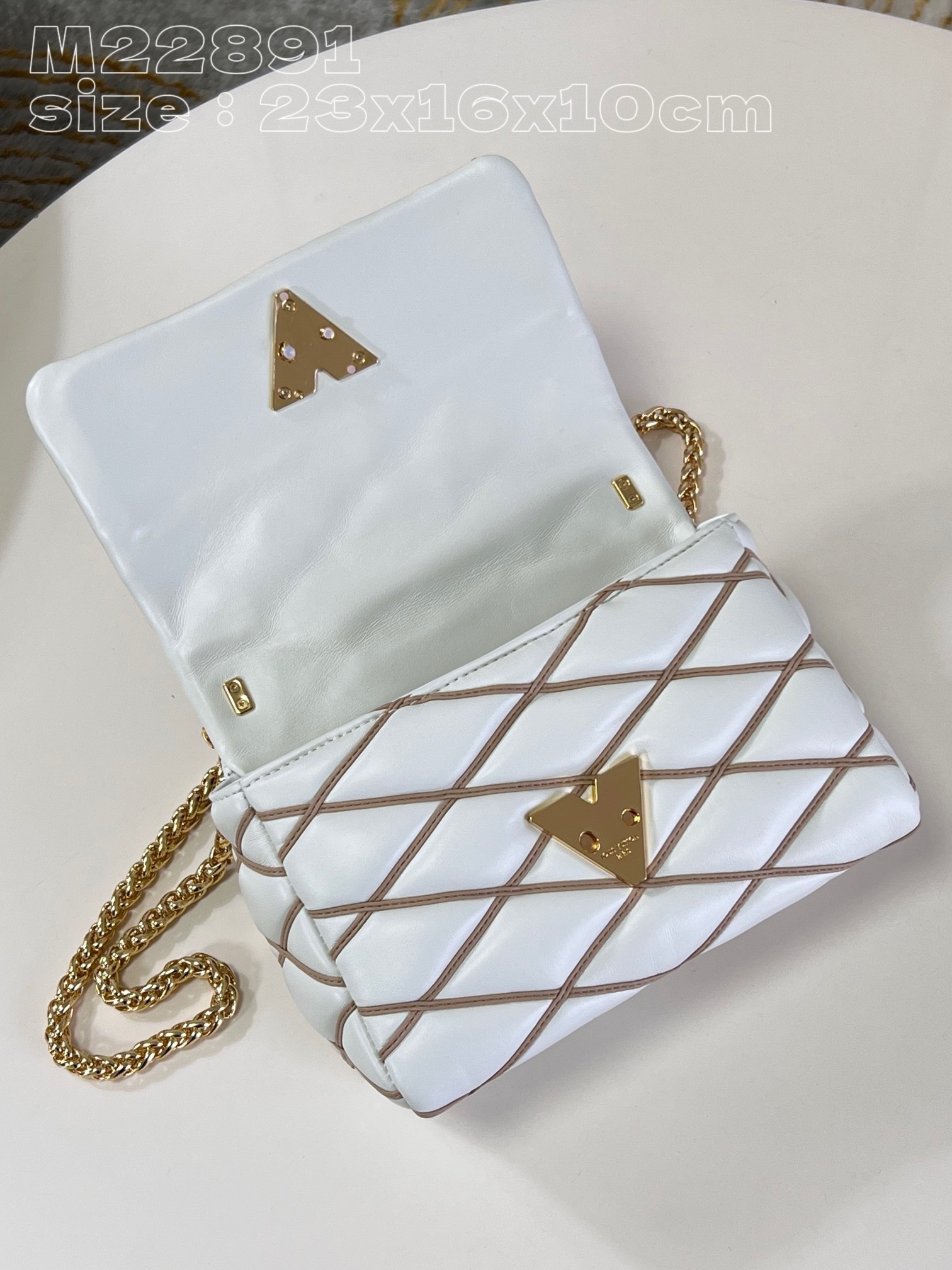 Bagsaaa L0vis Vvtt0n M25060 GO-14 MM Cream Beige - 23 x 16 x 10 cm