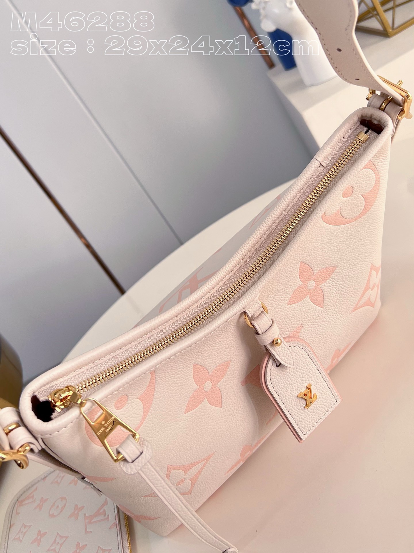Bagsaaa L0vis Vvtt0n Carryall PM bag Bicolor Ivory & Pink - 29cm