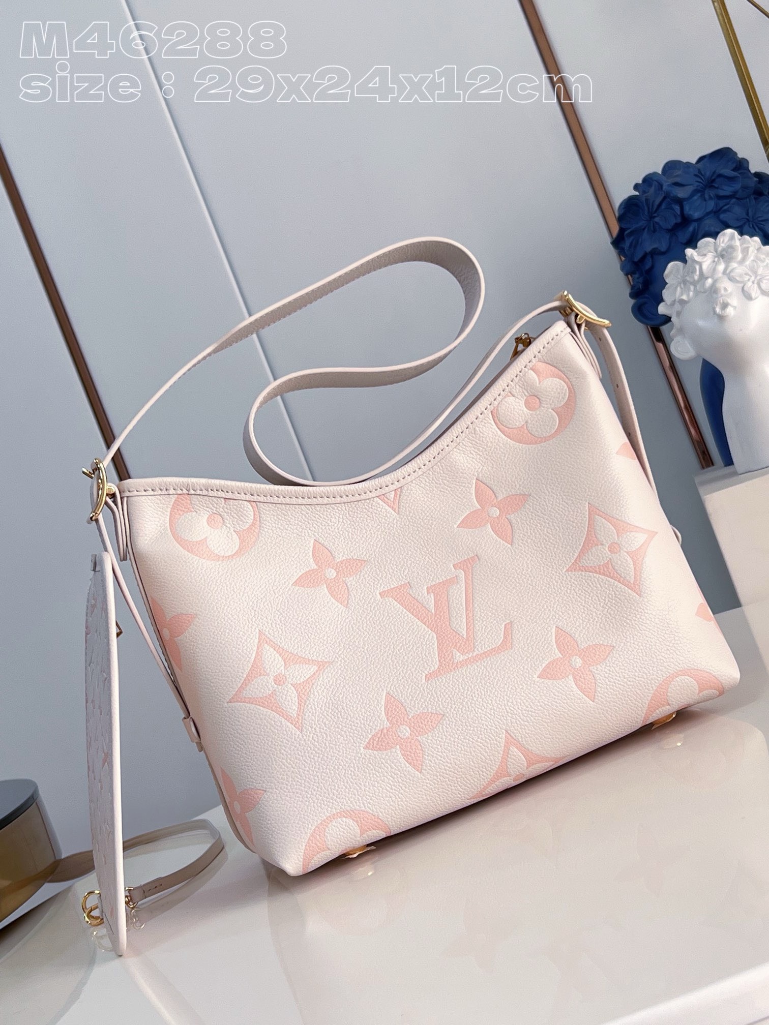 Bagsaaa L0vis Vvtt0n Carryall PM bag Bicolor Ivory & Pink - 29cm