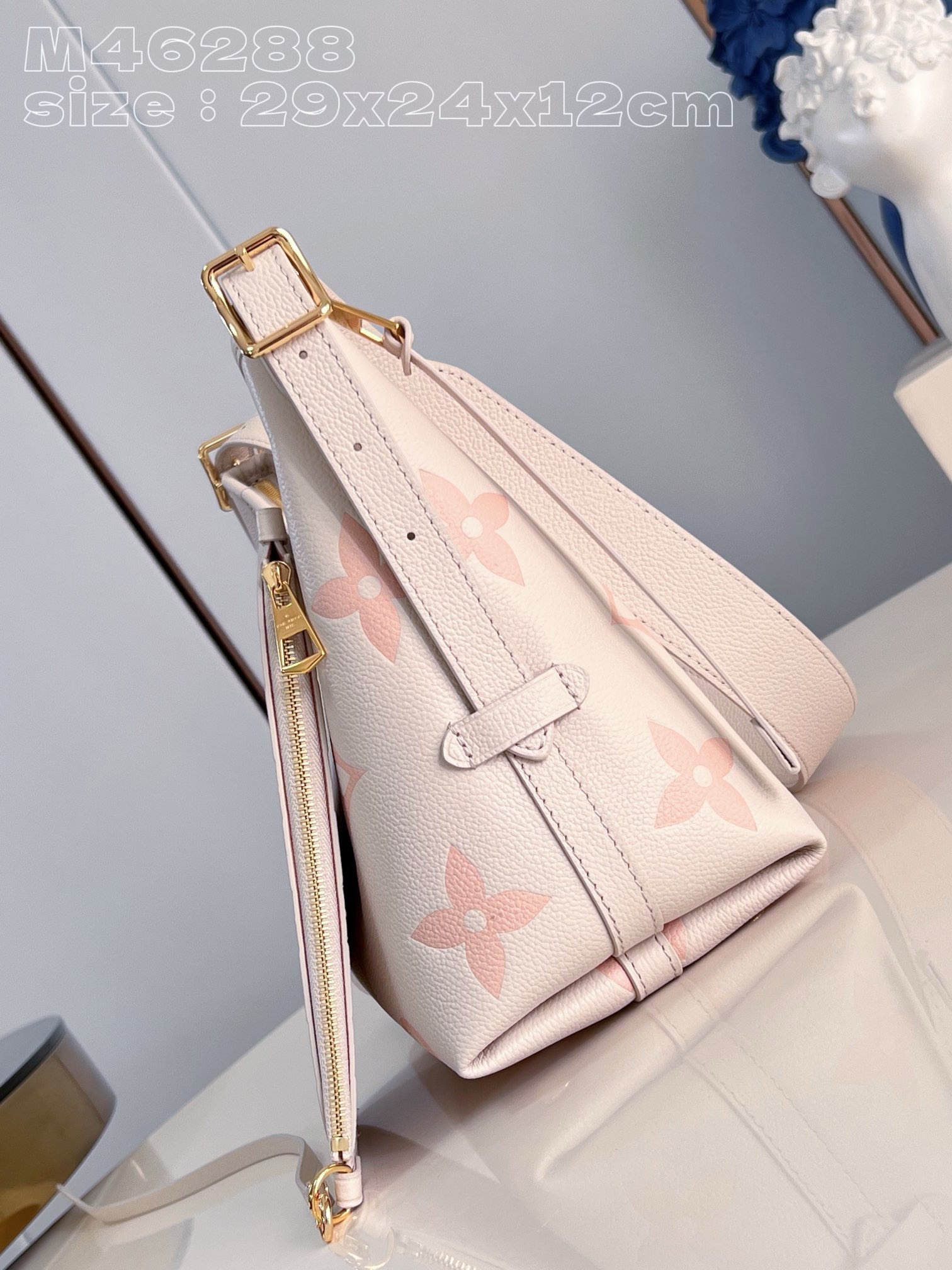 Bagsaaa L0vis Vvtt0n Carryall PM bag Bicolor Ivory & Pink - 29cm