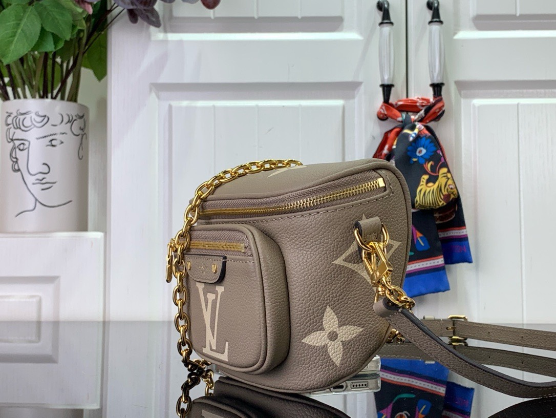Bagsaaa L0vis Vvtt0n Mini Bumbag Taupe - 17x12x9.5cm