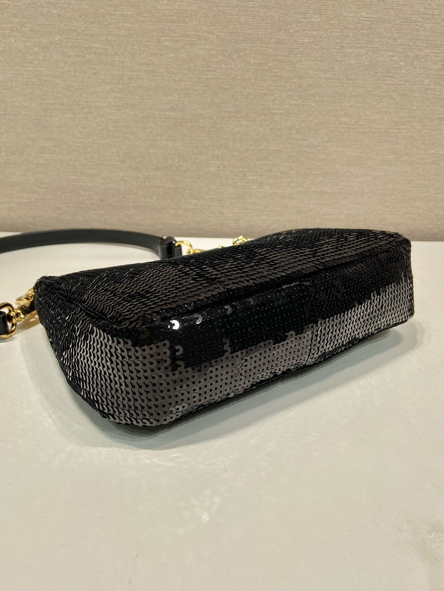 Bagsaaa Pra*a Re-Edition Re-Nylon and sequin mini-bag