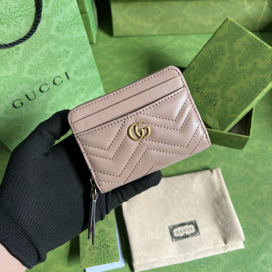 Bagsaaa Gvc*1 Marmont Dust Pink Wallet