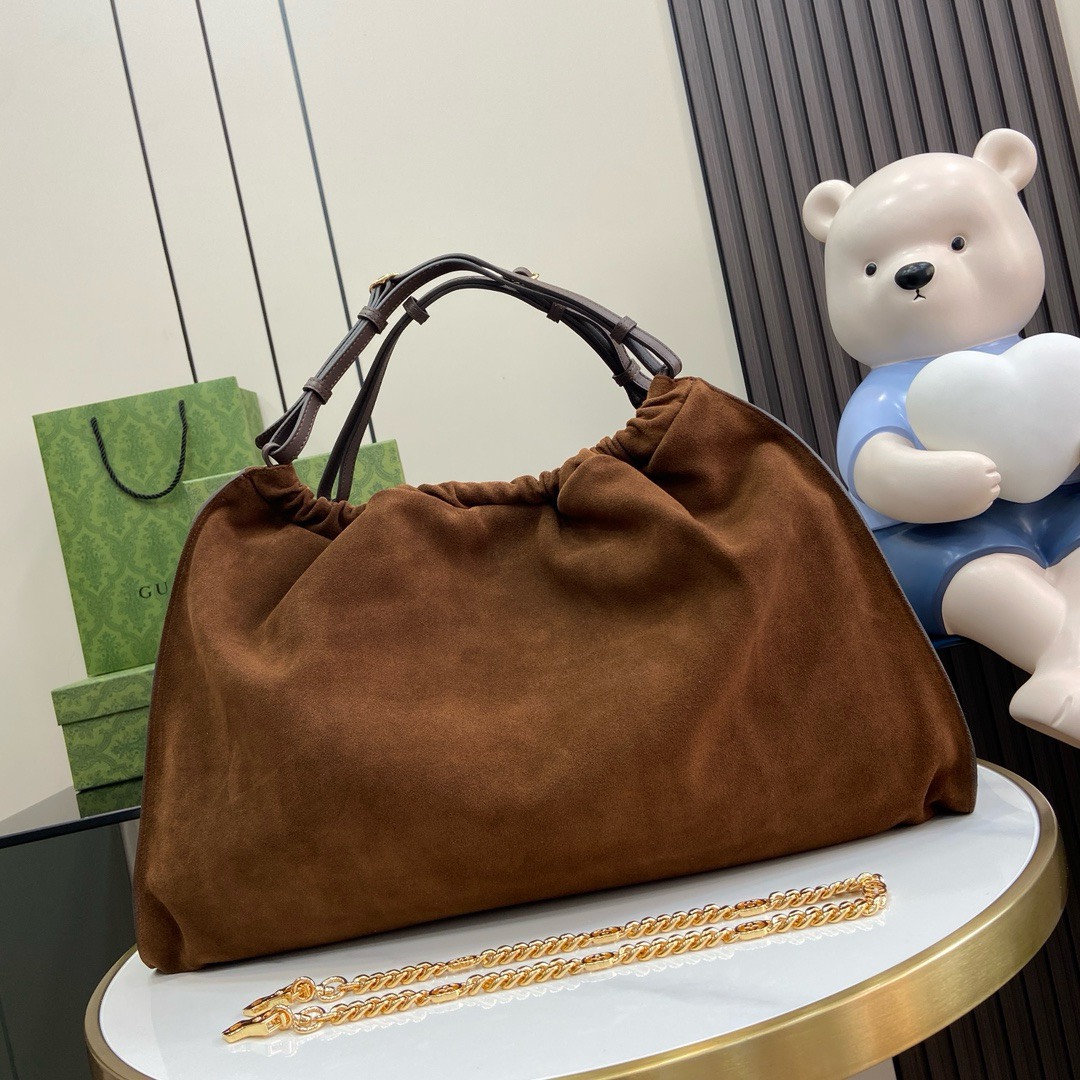 Bagsaaa Gvc*1 Blondie Large Tote in brown suede
