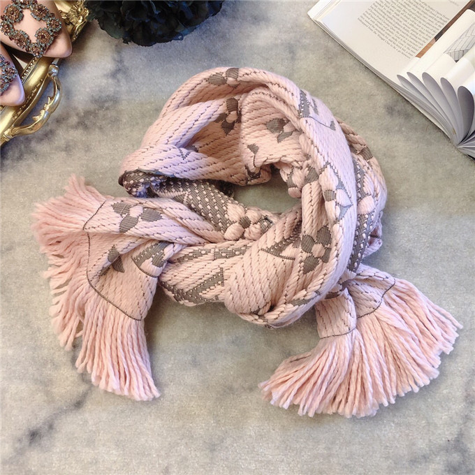 Bagsaaa L0vis Vvtt0n Monogram scarf in pink 170cm x 30cm