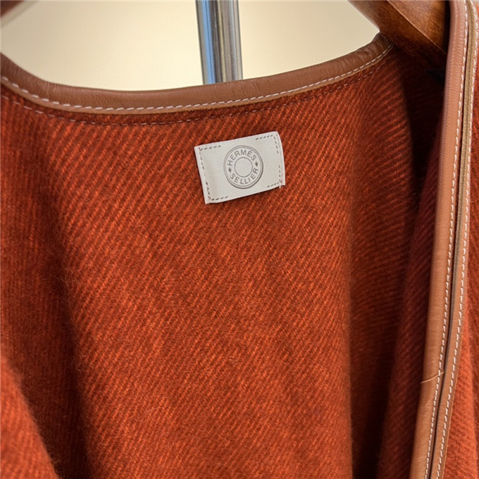 Bagsaaa H**me5 Poncho In Orange 171cm x 142cm
