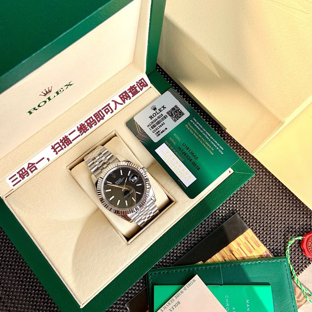 Bagsaaa R01ex Date Just 41mm Fluted Rhodium Index Dial