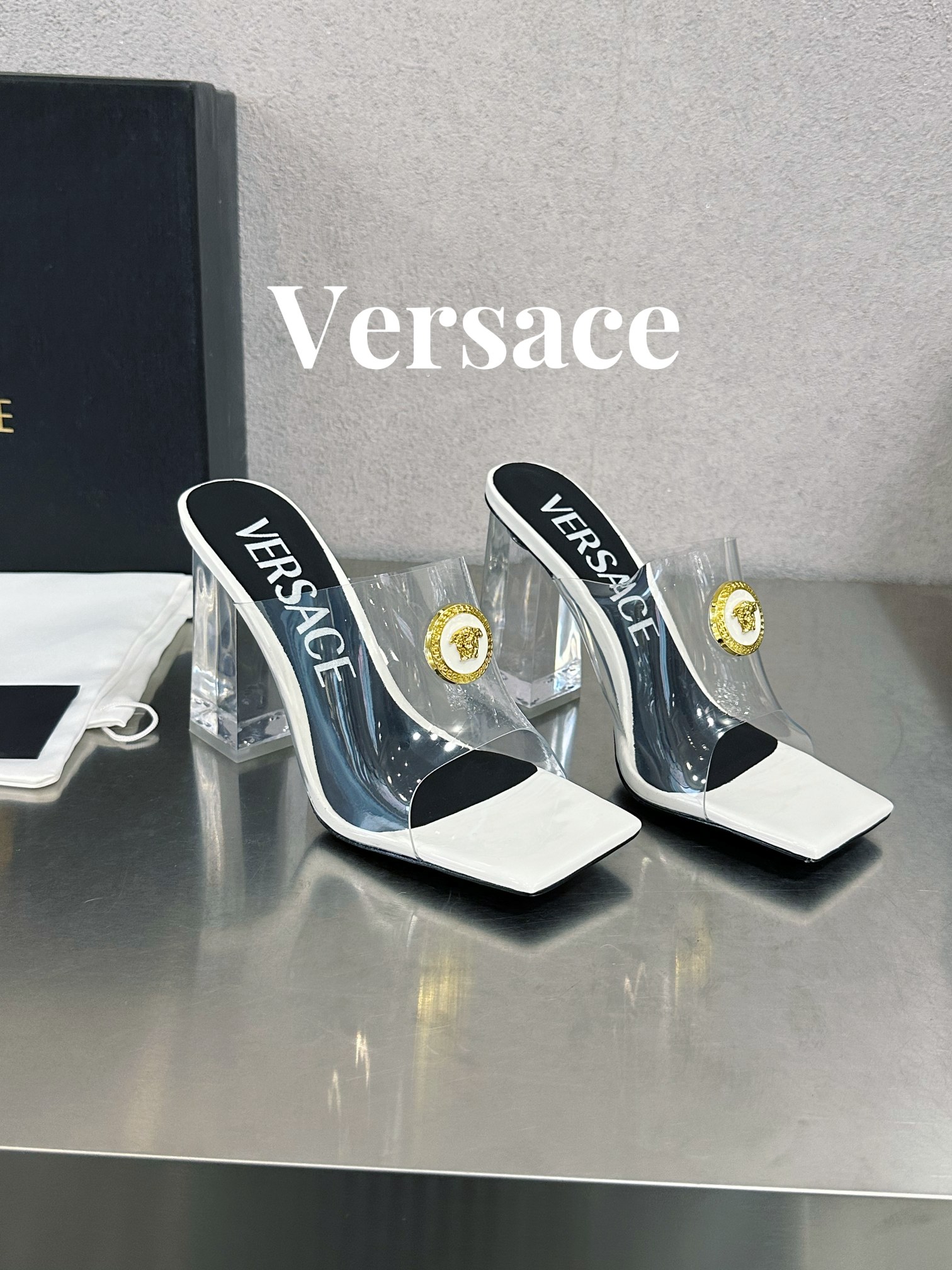 Bagsaaa Versace Sandals In White