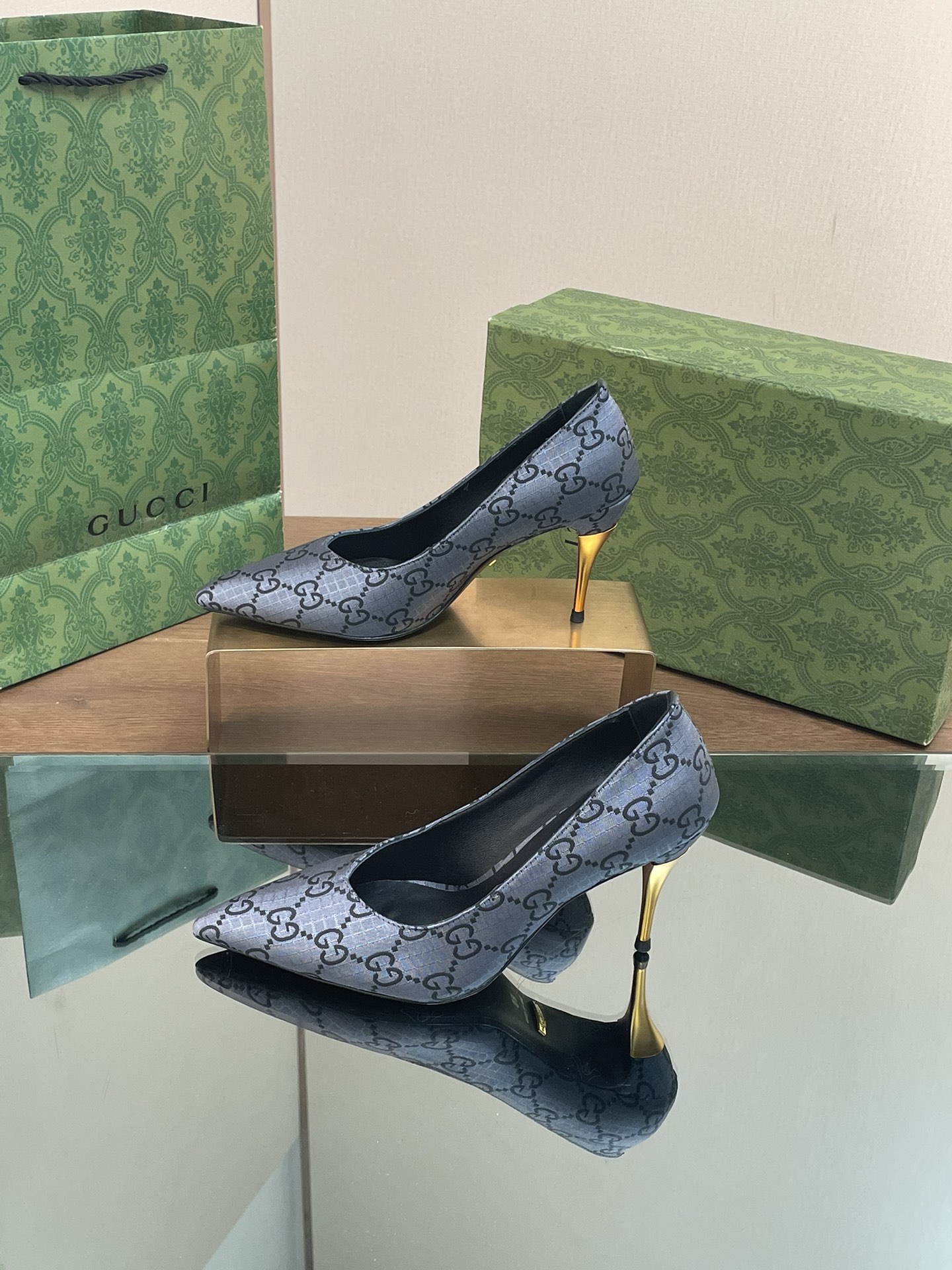 Bagsaaa Gvc*1 High Heel GG In Blue