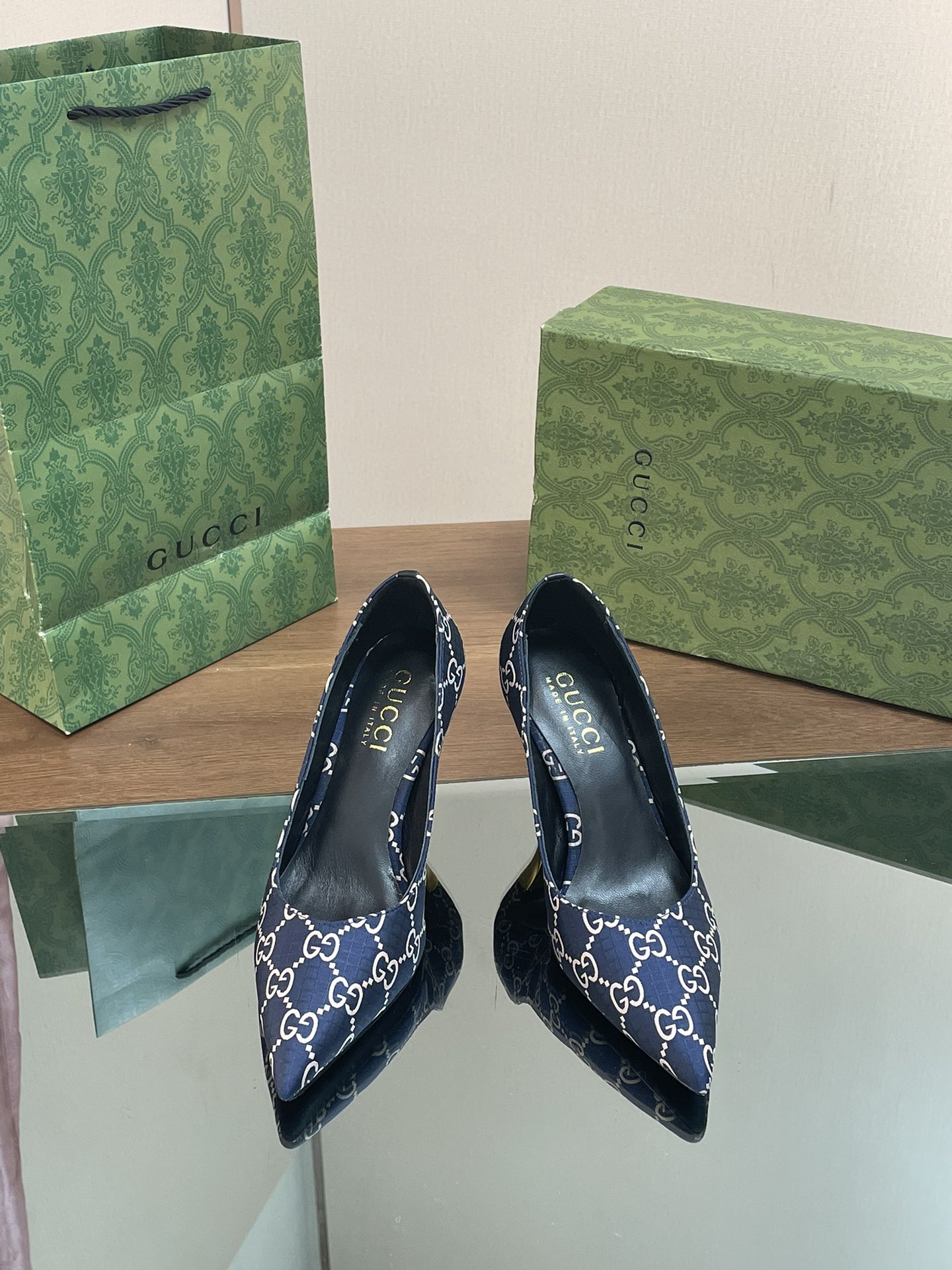 Bagsaaa Gvc*1 High Heel GG In Navy