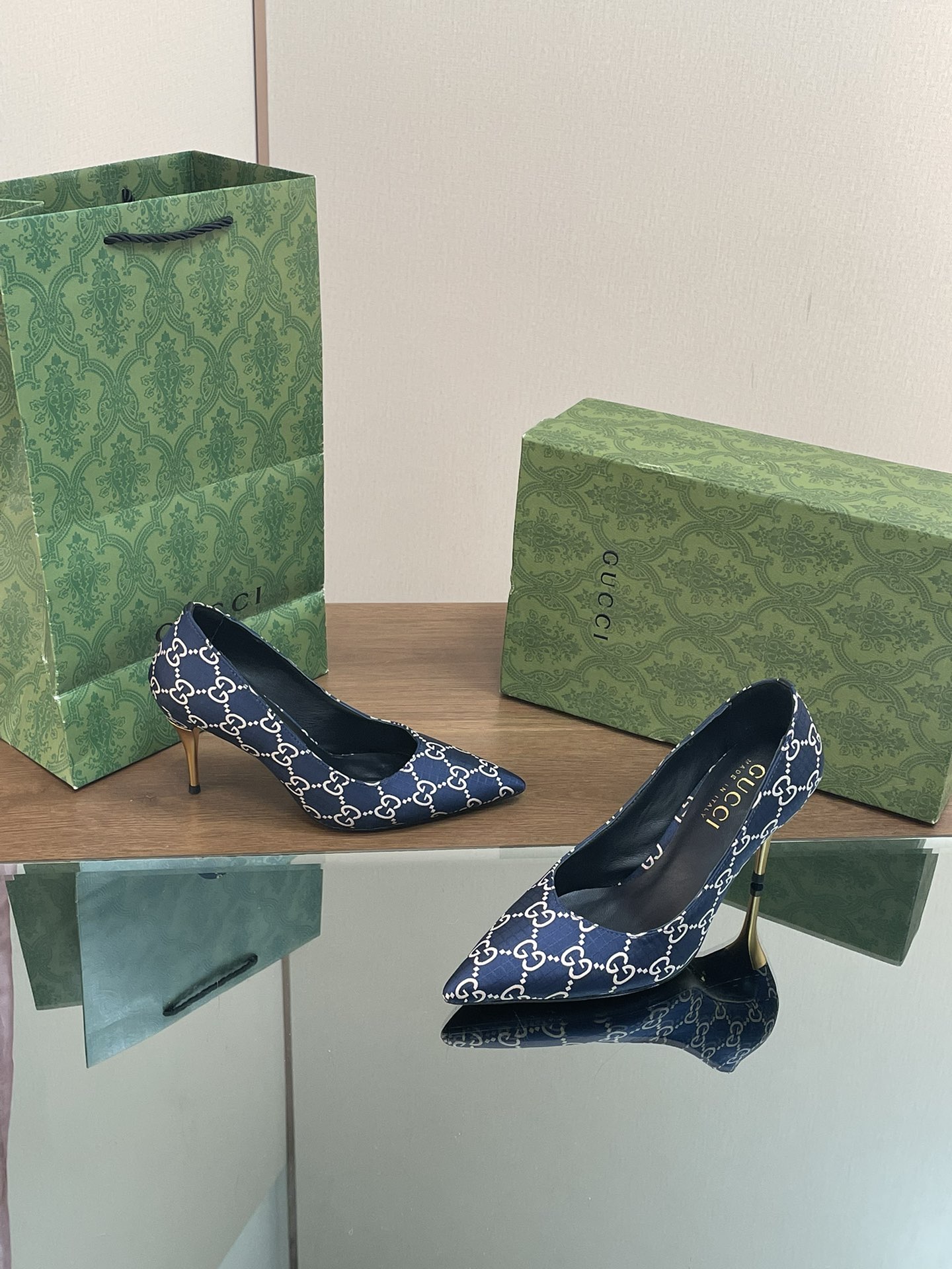 Bagsaaa Gvc*1 High Heel GG In Navy