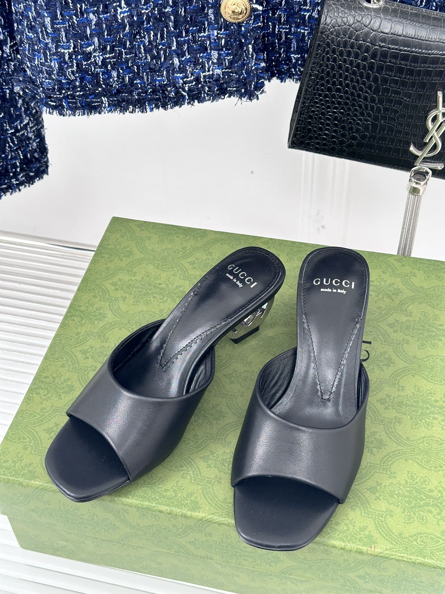 Bagsaaa Gvc*1 Blondie Sandals In Black Leather